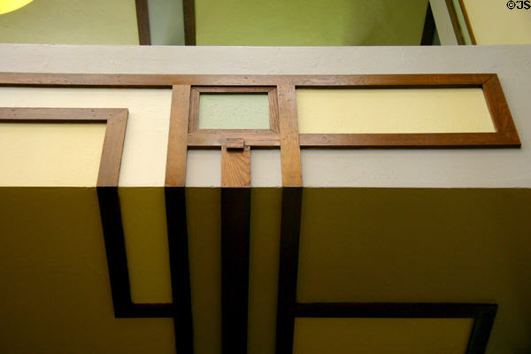 Wright's geometry in Unity Temple. Oak Park, IL.