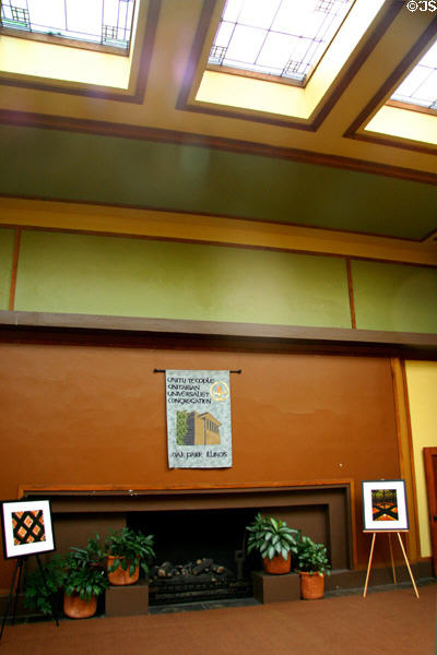 Entrance hall of Unity Temple. Oak Park, IL.