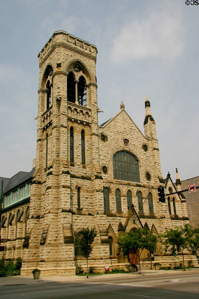 Second Presbyterian Church (1874) (1936 South Michigan Ave.). Chicago, IL. Style: Victorian Gothic. Architect: James Renwick. On National Register.