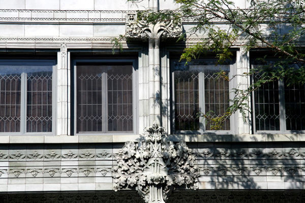 Windows & Sullivan's leaf scrolls on Krause Music Store by Louis H. Sullivan. Chicago, IL.