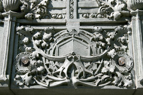 Sullivan's elaborate tile on Krause Music Store by Louis H. Sullivan. Chicago, IL.