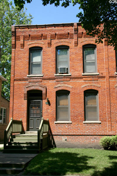 Brick worker house in Pullman Village. Chicago, IL.