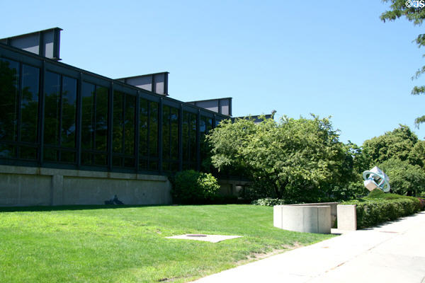 Paul V. Galvin Library at Illinois Institute of Technology built in style of Crown Hall. Chicago, IL.