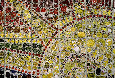 Mosaic mural done by various schools at State Capitol. Springfield, IL.