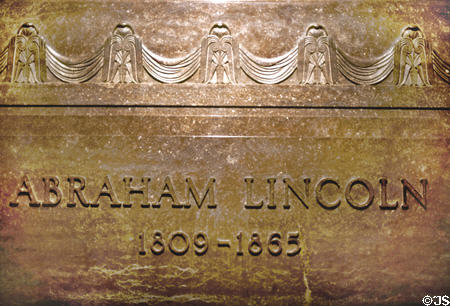 Abraham Lincoln's Tombstone (1808-65). Springfield, IL.