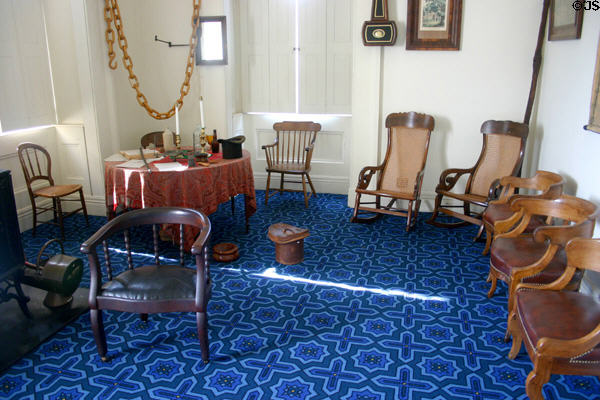 Governor's reception room in Old State Capitol where Lincoln received guests after election as President. Springfield, IL.