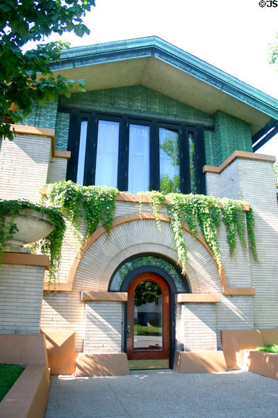 Dana Thomas house arched front door. Springfield, IL.
