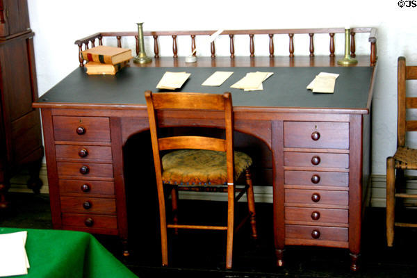 Desk in lawyer's office. Springfield, IL.