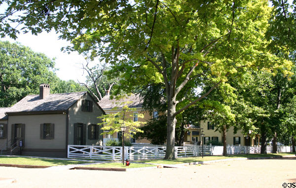 Springfield's 8th Street as it would have appeared in Abraham Lincoln's time as restored by NPS. Springfield, IL.