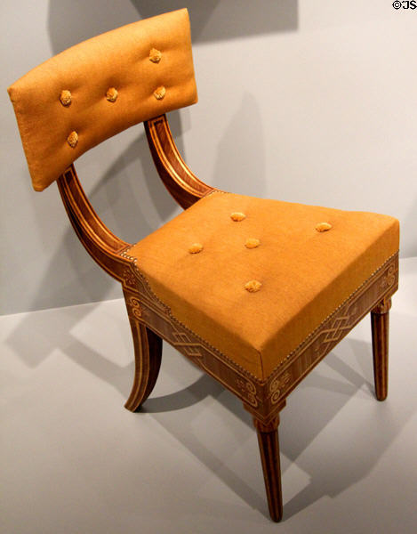 Painted side chair (c1816) by John Philip Fondé of Philadelphia, PA at Art Institute of Chicago. Chicago, IL.