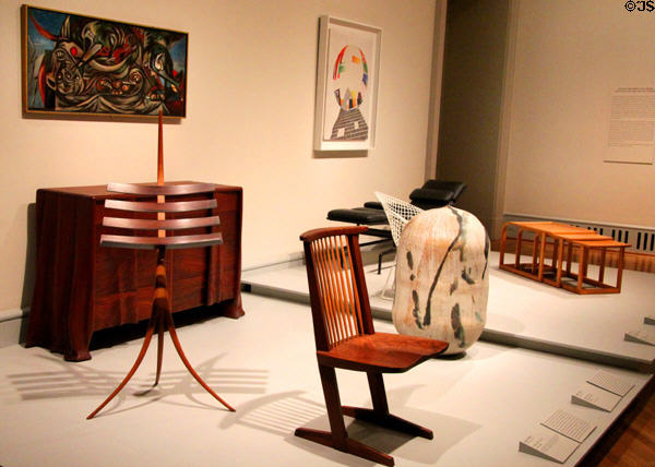 Gallery of modern furniture at Art Institute of Chicago. Chicago, IL.