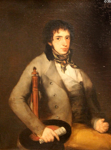 Portrait of Architect Isidro González Velázquez (1801) by Francisco de Goya at Art Institute of Chicago. Chicago, IL.