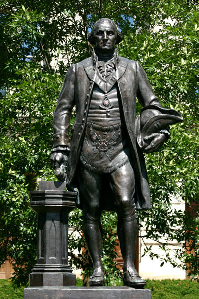 George Washington statue in front of State Capitol. Indianapolis, IN.