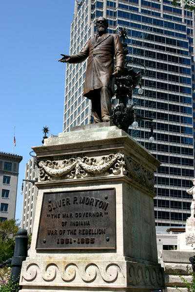 Statue of Oliver P. Morton Civil War governor of Indiana (1861-5). Indianapolis, IN.