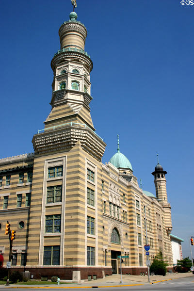 Murat Shrine Club (1909) at New Jersey & Michigan Streets. Indianapolis, IN. Style: Moorish-style.