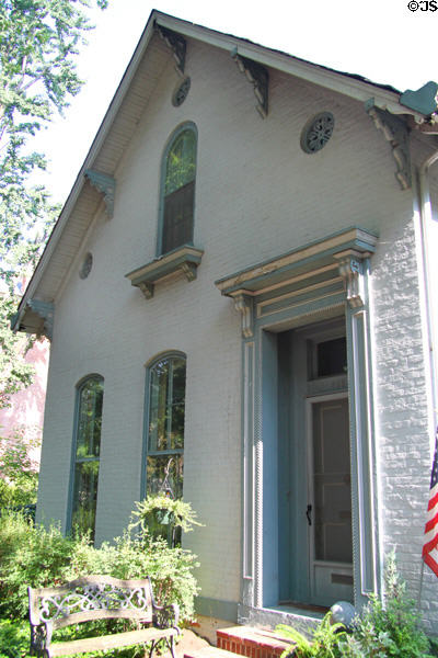 Johan Despa cottage (1863) (538 Lockerbie St.) in Lockerbie Square historic neighborhood. Indianapolis, IN. Style: Italianate.