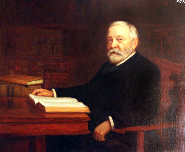 President Benjamin Harrison portrait (1901) by T.C. Steele at Benjamin Harrison Presidential Site. Indianapolis, IN.