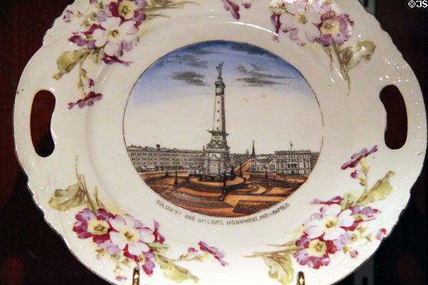 Indiana Soldiers & Sailors Monument commemorative plate. Indianapolis, IN.