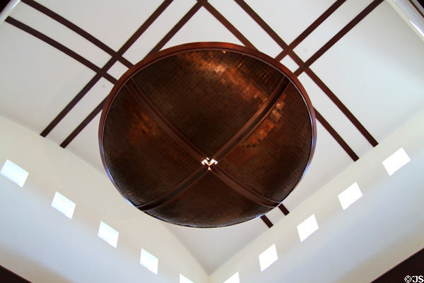 Hanging lamp in atrium of Eiteljorg Museum. Indianapolis, IN.