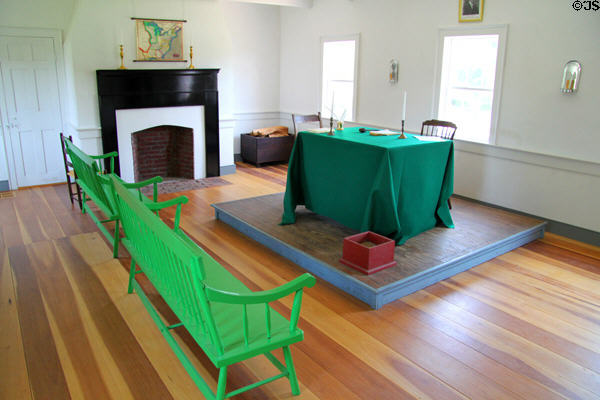 Second floor upper house Legislative Council chamber of five in Indiana Territory Capitol. Vincennes, IN.