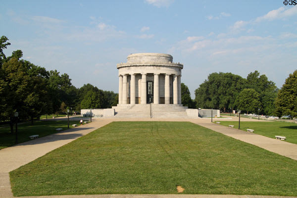 George Rogers Clark National Historical Park marks site of Fort Sackville captured from British (Feb. 25, 1779) in Revolutionary War. Vincennes, IN.