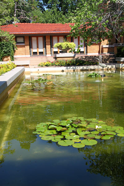 Garden pool at Allen-Lambe House. Wichita, KS.