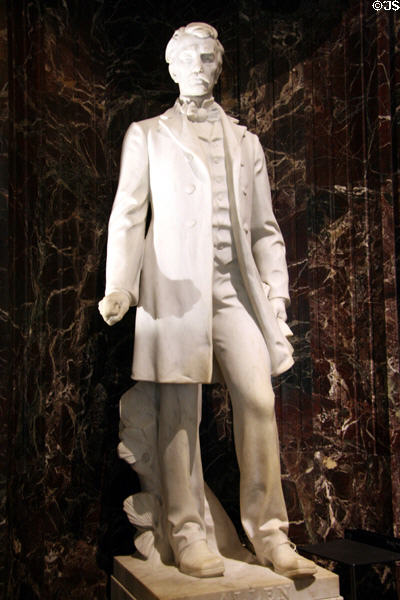 Statue of Henry Watkins Allen, Confederate Governor of Louisiana (1864-5) in State Capitol. Baton Rouge, LA.