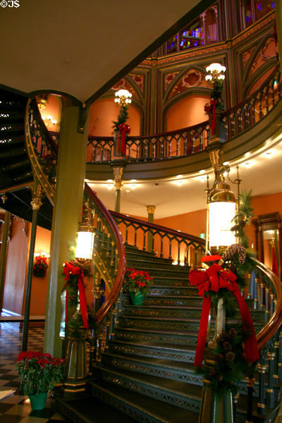 Spiral cast iron stairwell in Old State Capitol. Baton Rouge, LA.