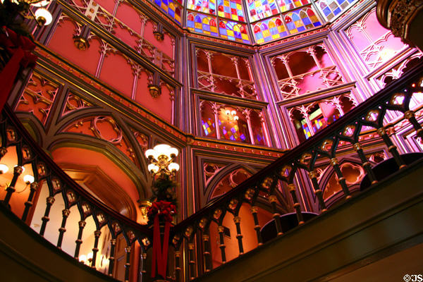 Multicolored atrium of Old State Capitol. Baton Rouge, LA.
