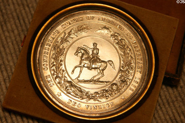 Confederate States medal (1862) in Old State Capitol Museum. Baton Rouge, LA.