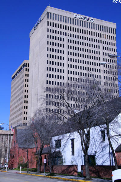 Chase Tower above St. James Episcopal Church. Baton Rouge, LA.