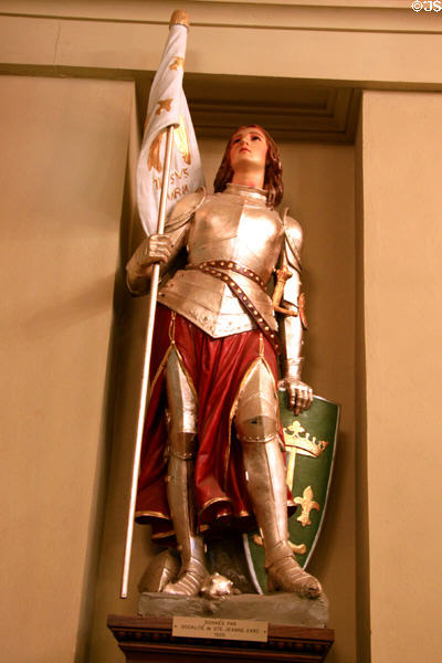 Carving of Joan of Arc in St Louis Cathedral. New Orleans, LA.