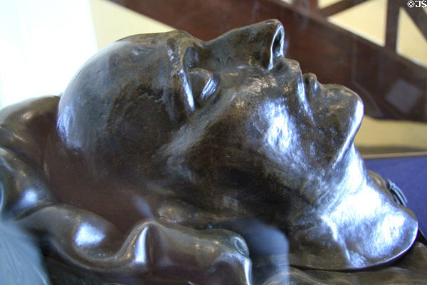 Bronze death mask of Napoleon (c1821) by Dr. Francesco Antommarchi at Cabildo Museum. New Orleans, LA.
