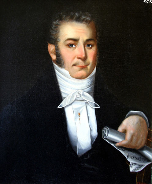 Portrait of Jean Michel Fortier III (1839) by Julien Hudson, a free black artist, at Cabildo Museum. New Orleans, LA.