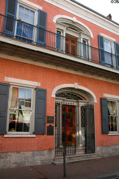Facade detail of Hermann Grima House. New Orleans, LA.