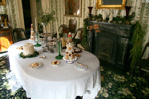 Dining room of Gallier House. New Orleans, LA.