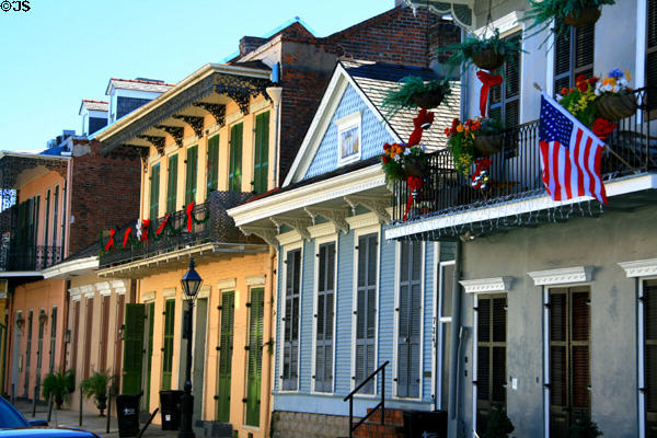 View down Barracks Street from Bourbon. New Orleans, LA.