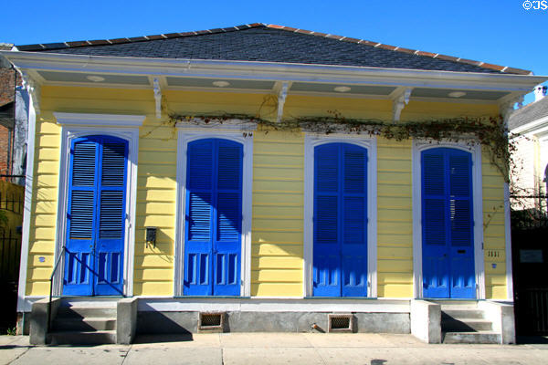 Double French-style cottage at (1109-1111 Bourbon St.). New Orleans, LA.