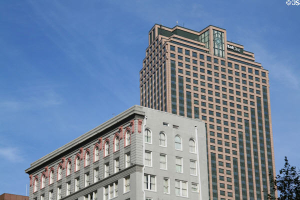 Queen & Crescent building against Capitol One building. New Orleans, LA.