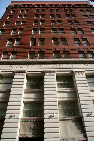 Facade of International House Hotel. New Orleans, LA.