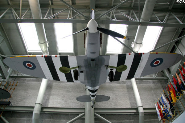 Underside of British Supermarine Spitfire at National World War II Museum. New Orleans, LA.