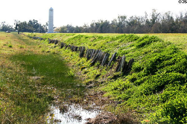 Canal along which General Andrew Jackson positioned American defenders of New Orleans on January 8, 1815 during Battle of New Orleans. New Orleans, LA.