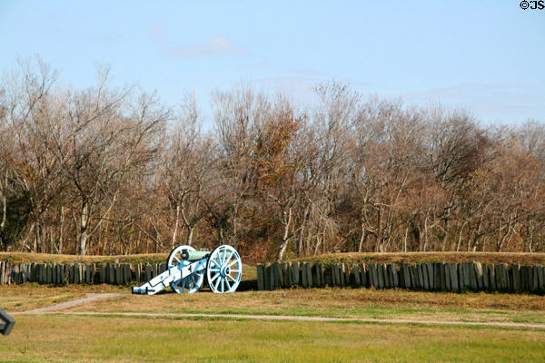 One position where American cannon stood to fire on British troops hemmed in by swamp during battle of New Orleans. New Orleans, LA.