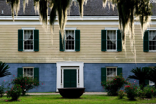 Facade of Destrehan Plantation. Destrehan, LA.
