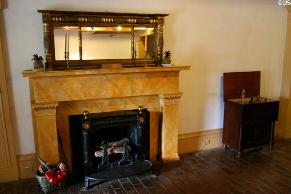 Fireplace at Destrehan Plantation. Destrehan, LA.