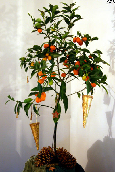 Kumquat tree decorated at Destrehan Plantation. Destrehan, LA.