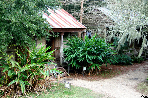 Slave cabins at Destrehan Plantation. Destrehan, LA.