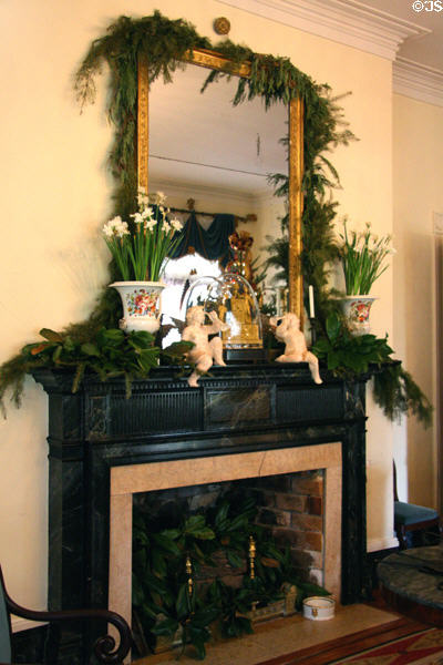 Fireplace at Oak Alley Plantation. Vacherie, LA.