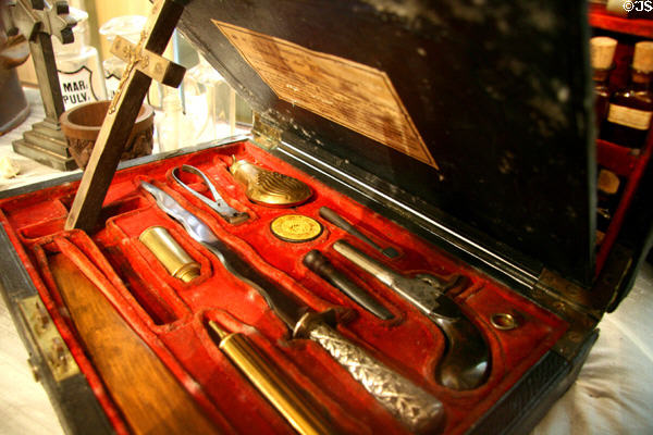 Kit against vampires at Houmas House. Burnside, LA.