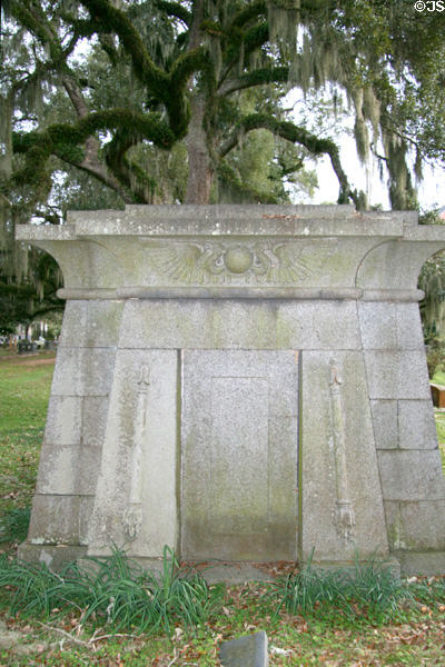 Egyptian Revival style tomb at Grace Episcopal Church. St. Francisville, LA.